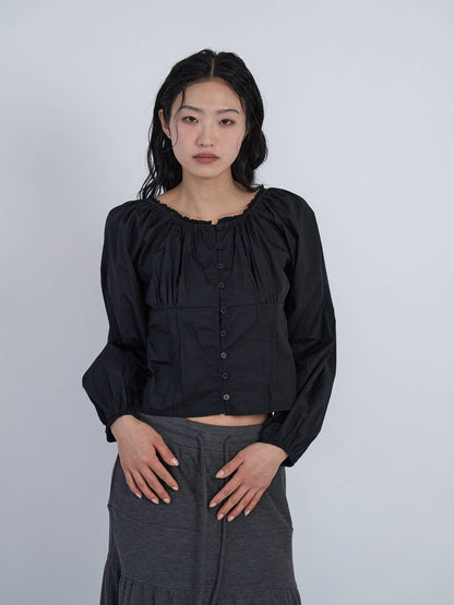 lace button blouse