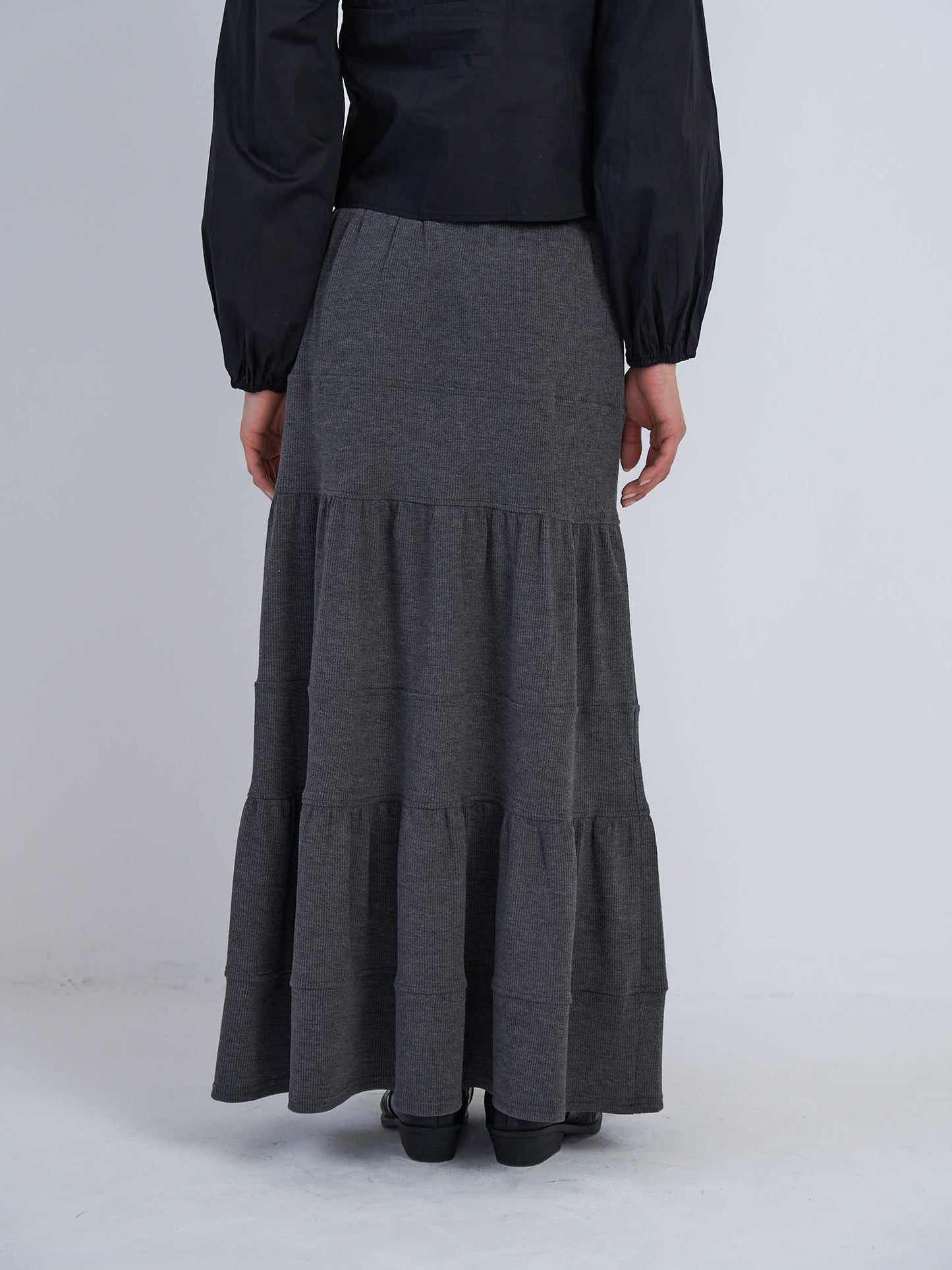 tiered maxi skirt