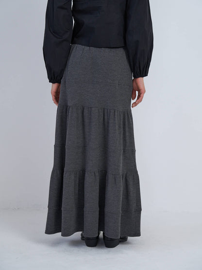 tiered maxi skirt
