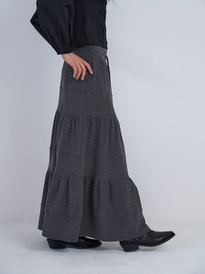 tiered maxi skirt