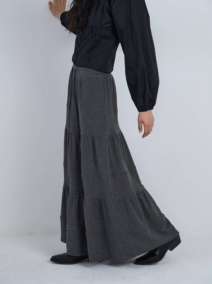 tiered maxi skirt