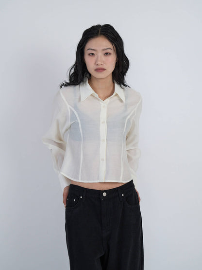 cropped stripe shirt