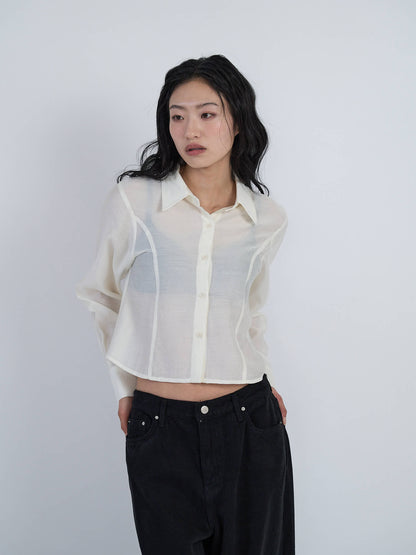 cropped stripe shirt