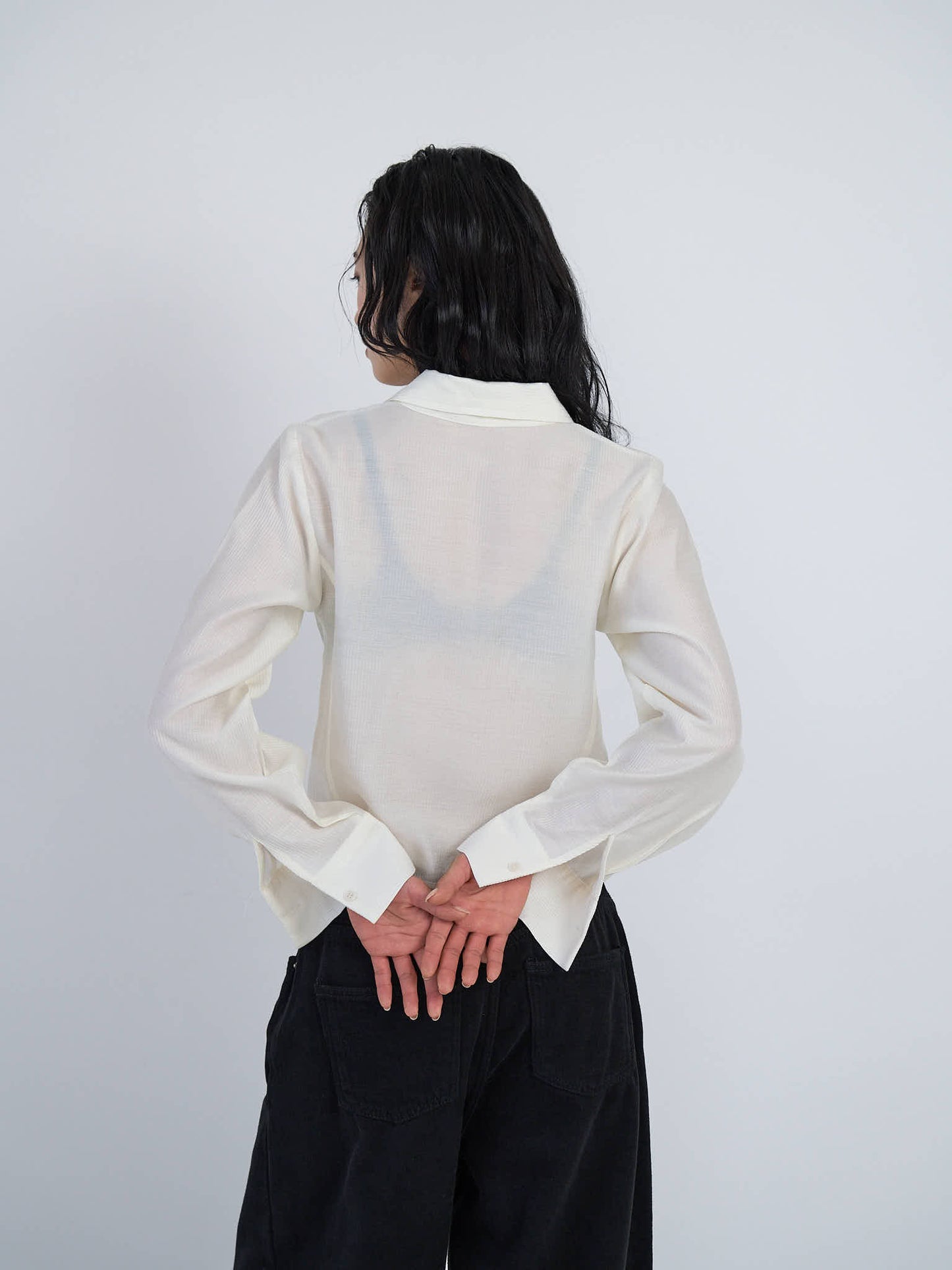 cropped stripe shirt