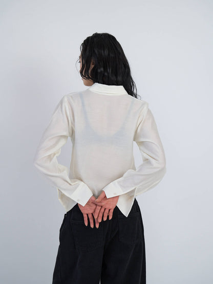 cropped stripe shirt