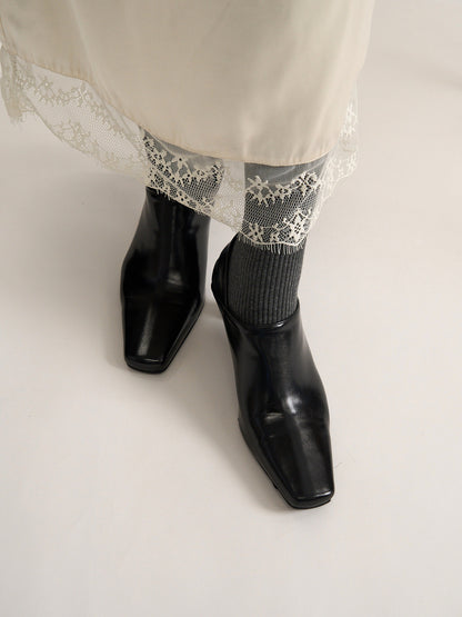 square heel loafer