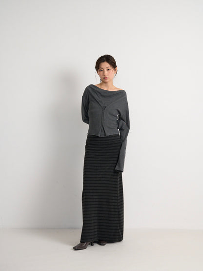 striped knit skirt