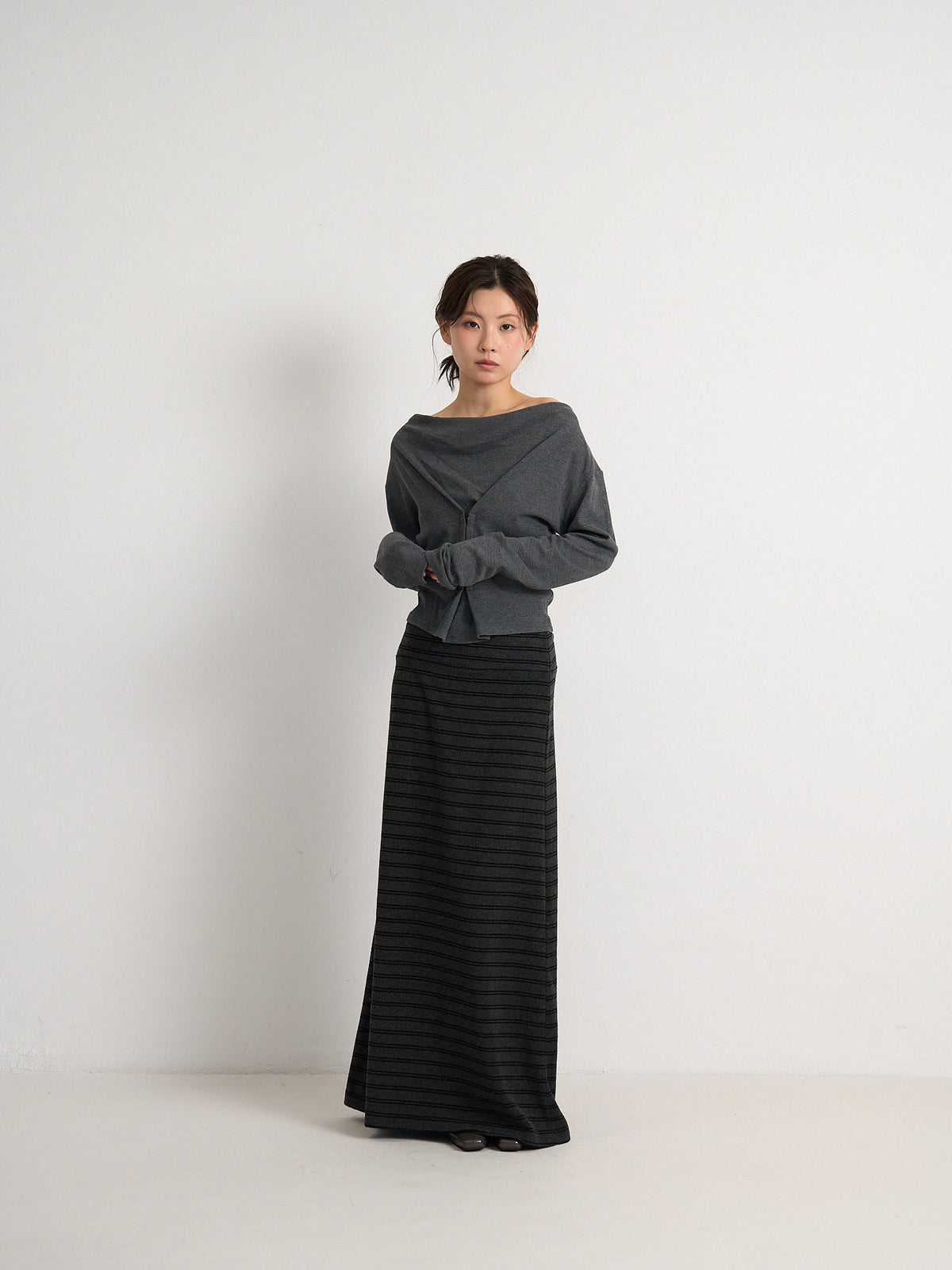striped knit skirt