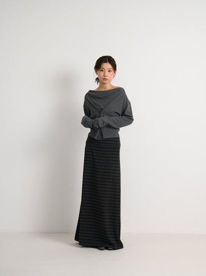 striped knit skirt