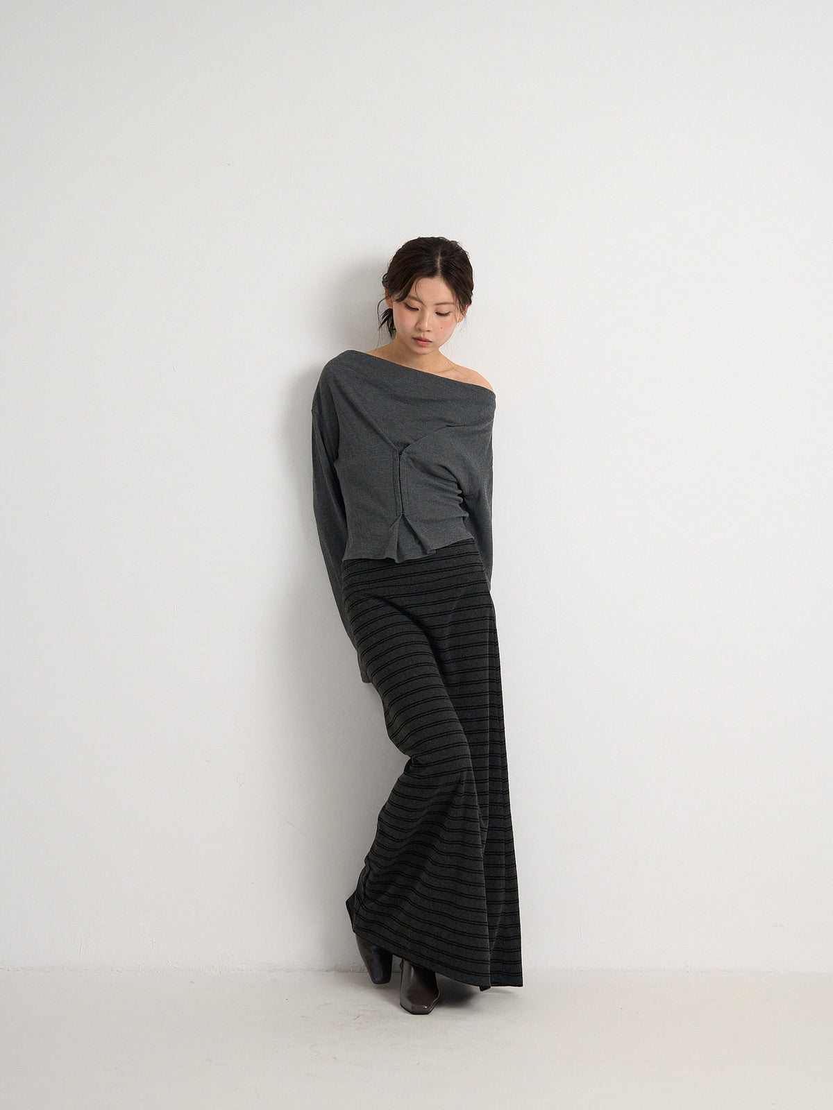 striped knit skirt