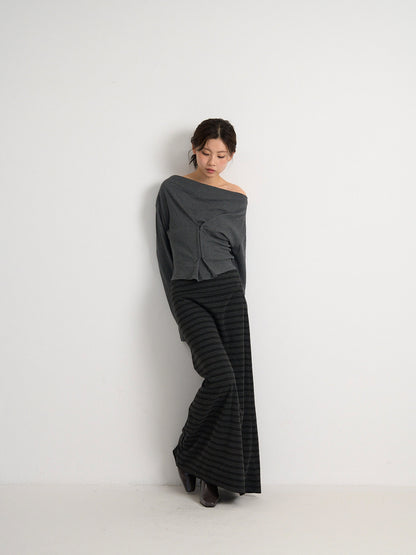 striped knit skirt