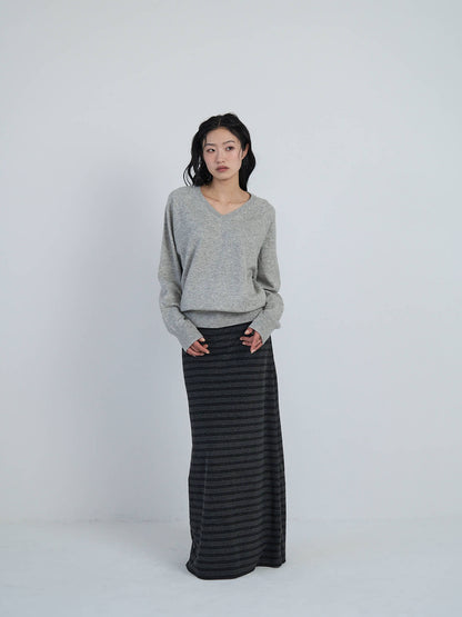 striped knit skirt