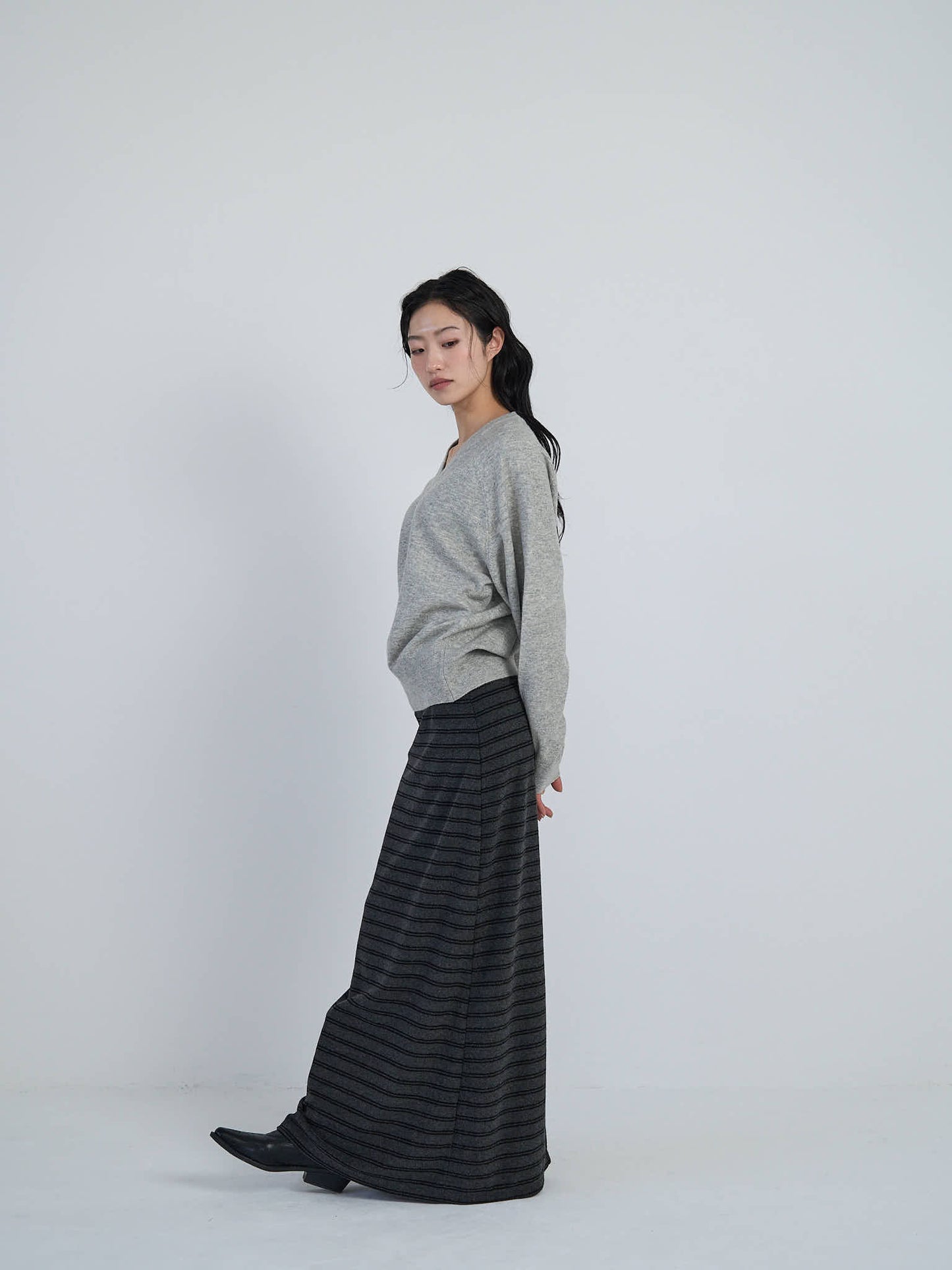 striped knit skirt