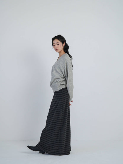 striped knit skirt