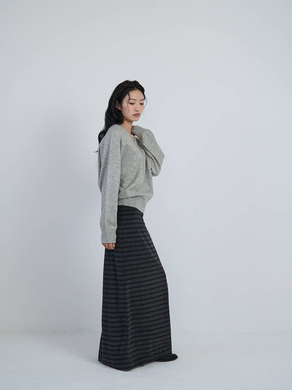 striped knit skirt