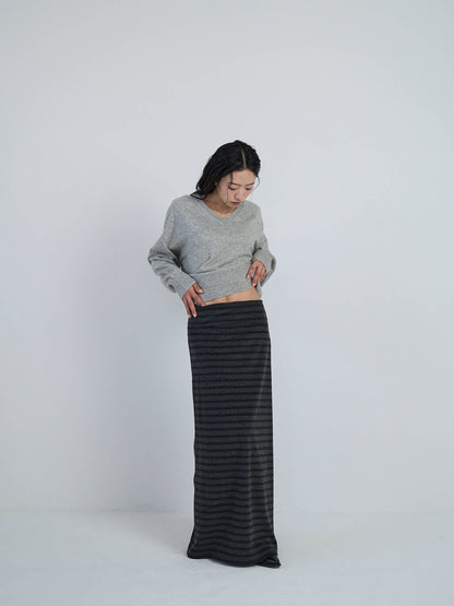 striped knit skirt