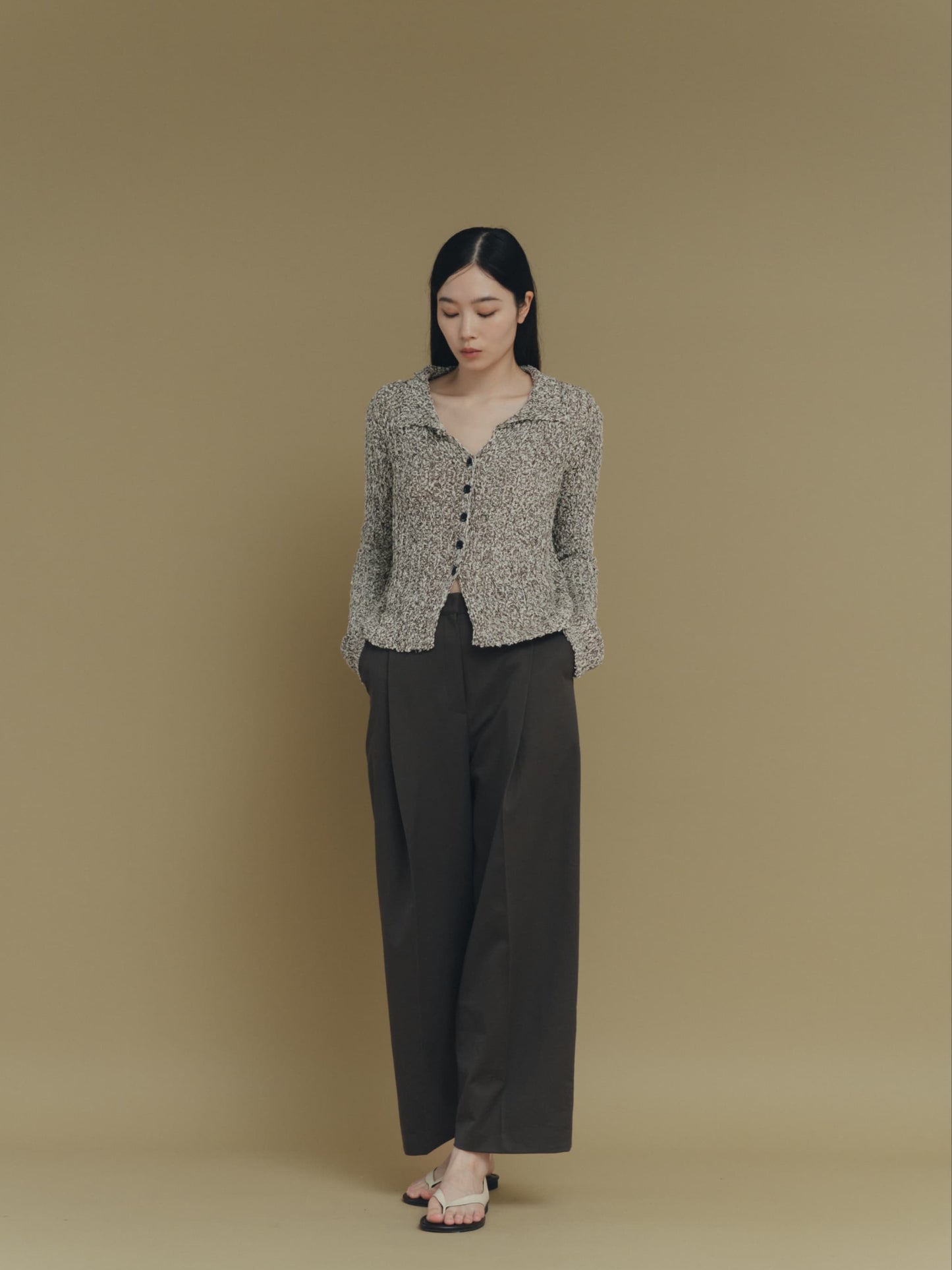 wide tucked pants