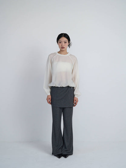 sheer sweat pullover