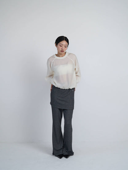 sheer sweat pullover