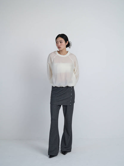sheer sweat pullover