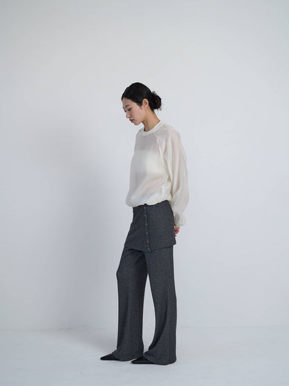 sheer sweat pullover