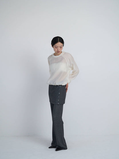 sheer sweat pullover