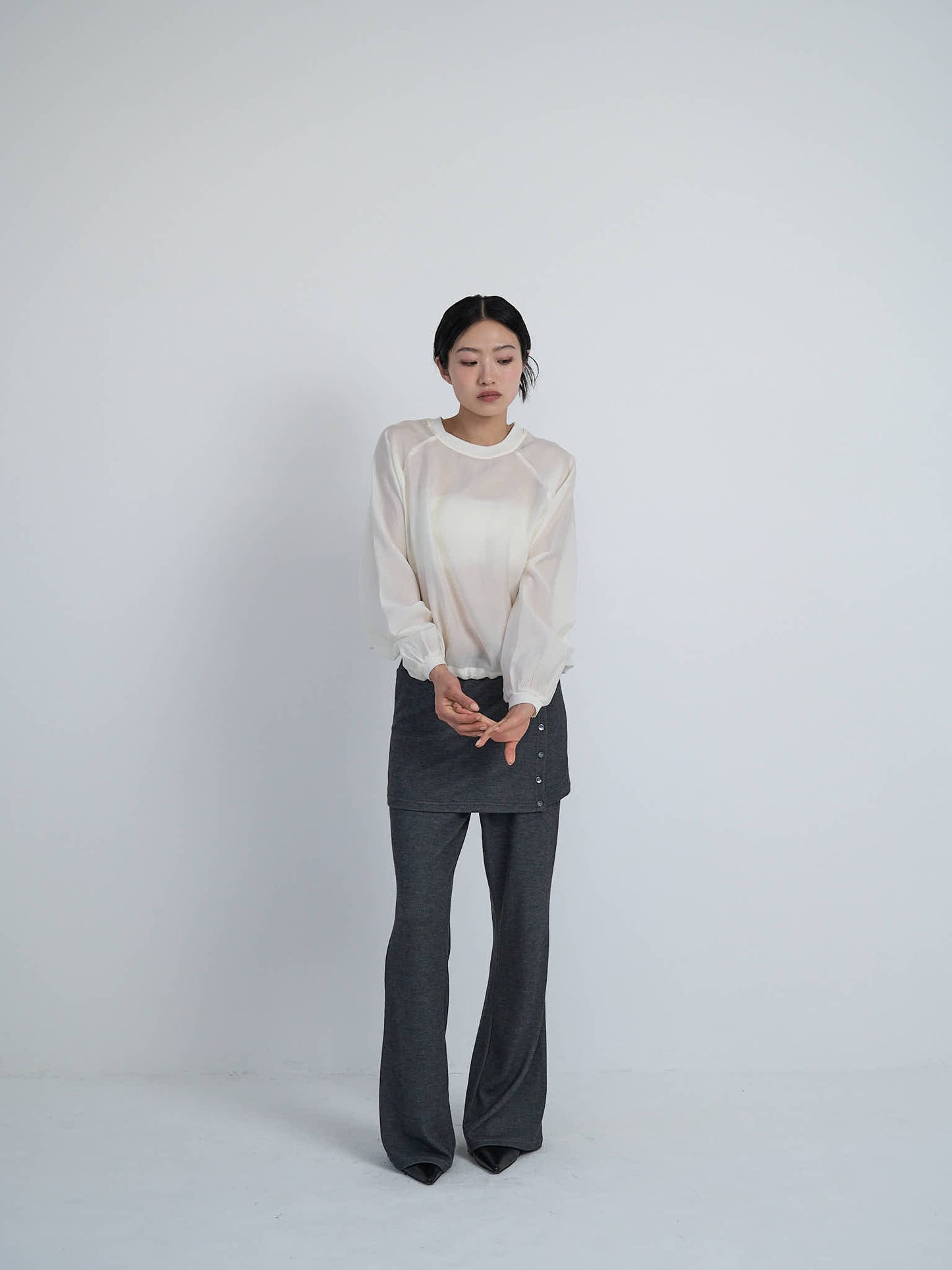 sheer sweat pullover