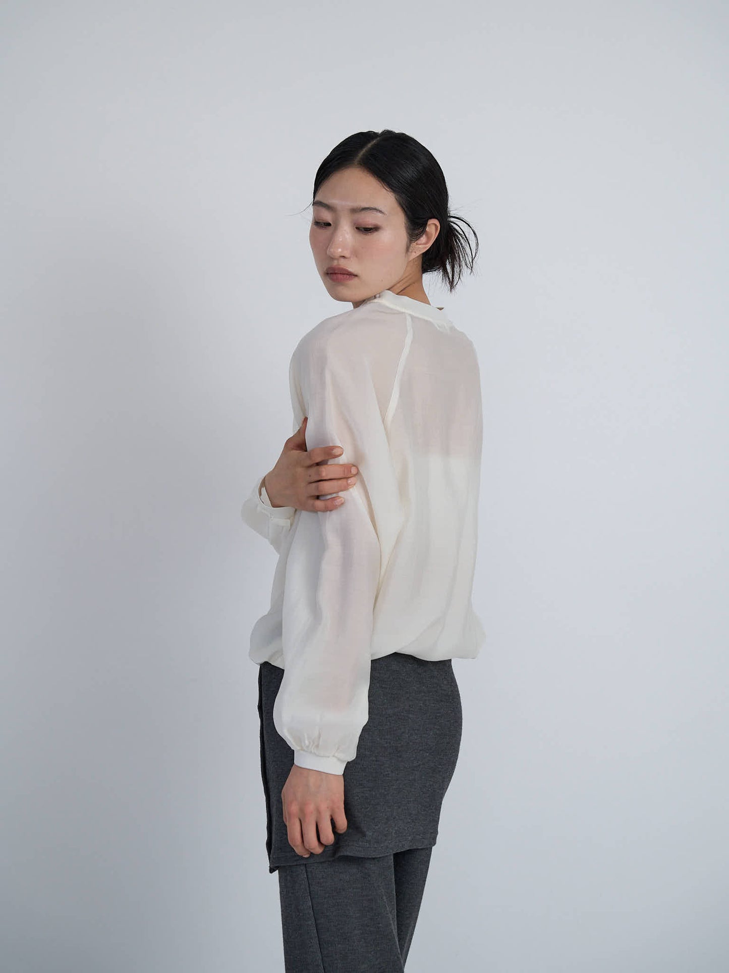 sheer sweat pullover