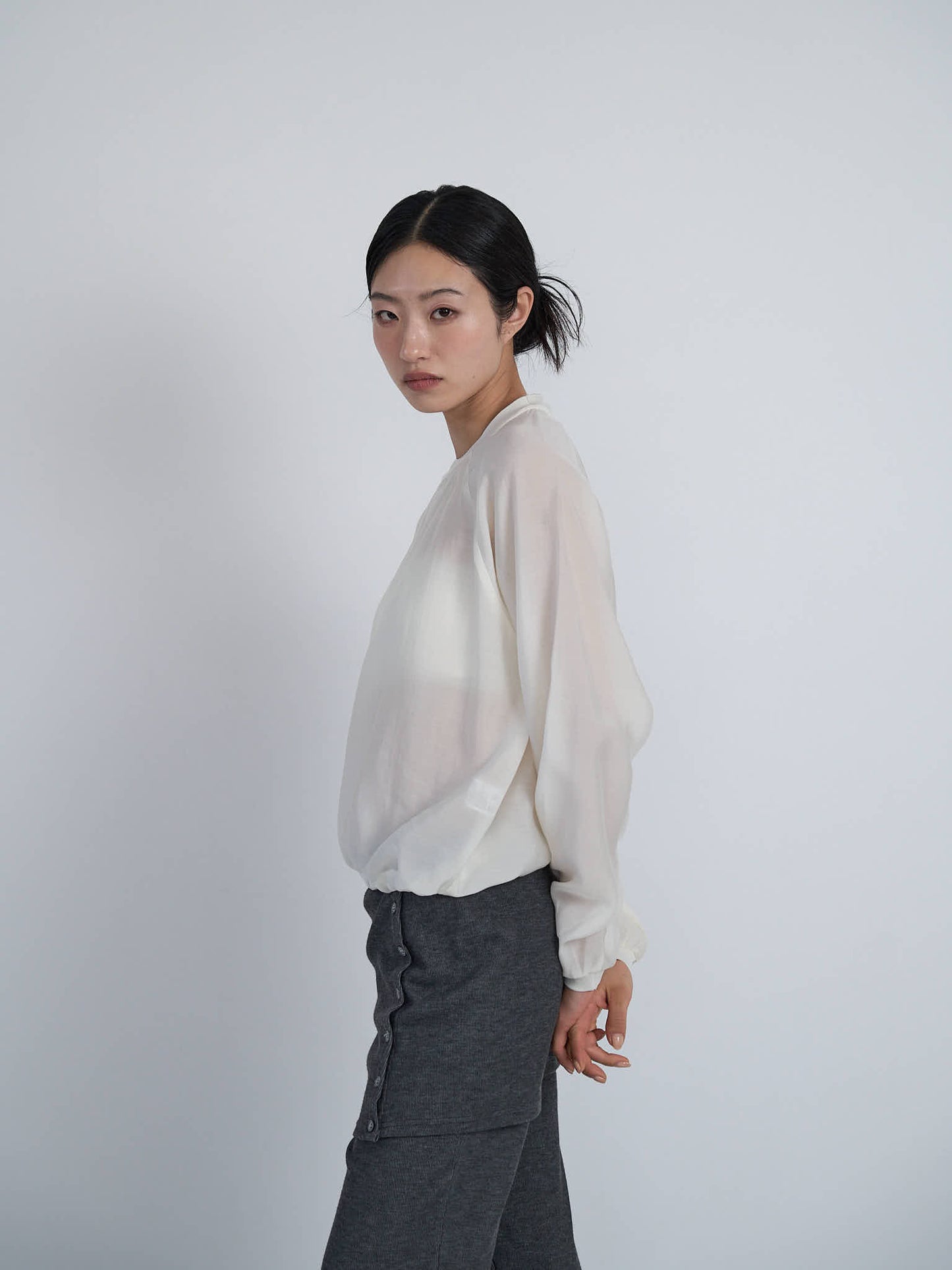 sheer sweat pullover