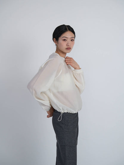 sheer sweat pullover