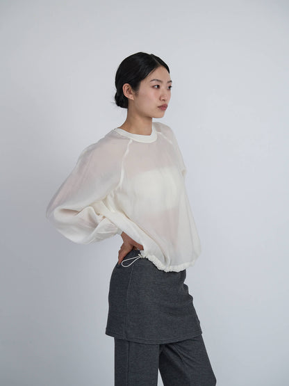 sheer sweat pullover