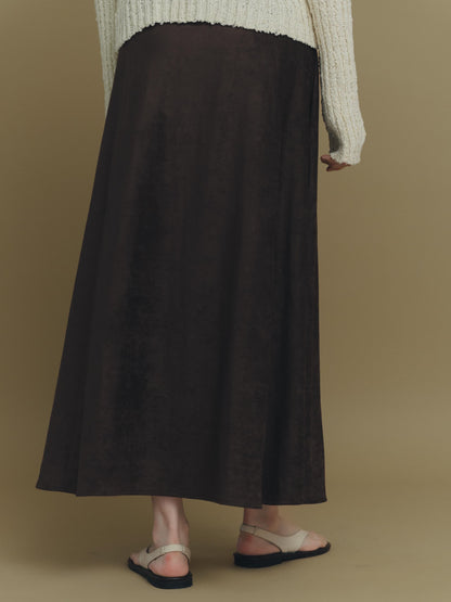 suede long skirt