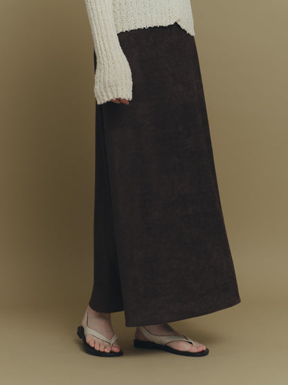 suede long skirt
