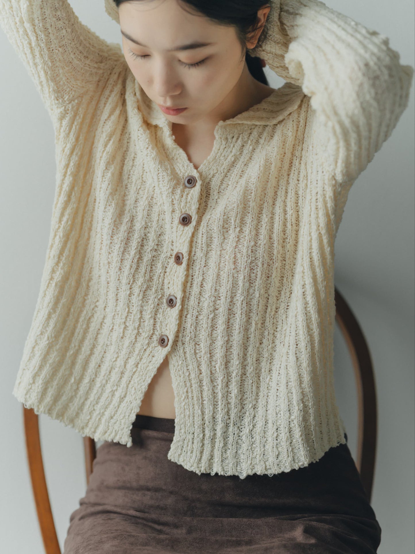chunky knit cardigan