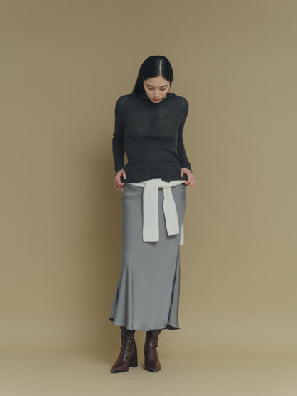 color satin skirt