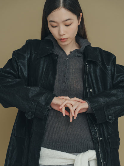 hooded cardigan