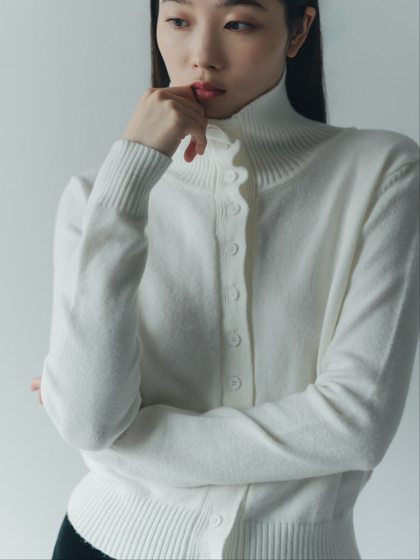 2way neck cardigan
