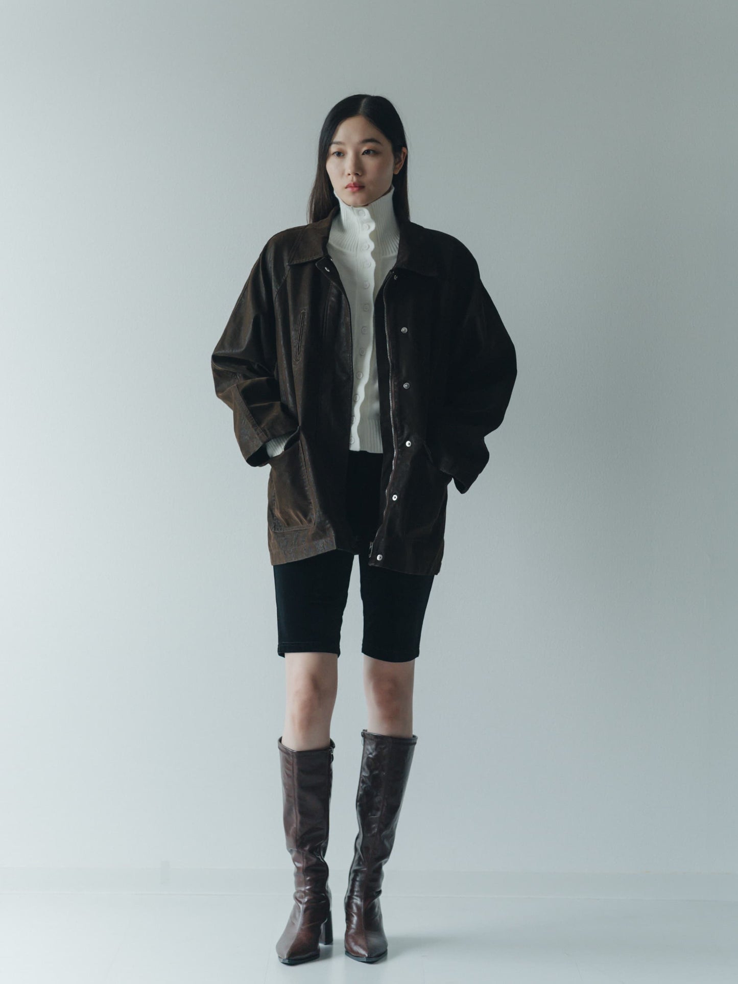 2way neck cardigan