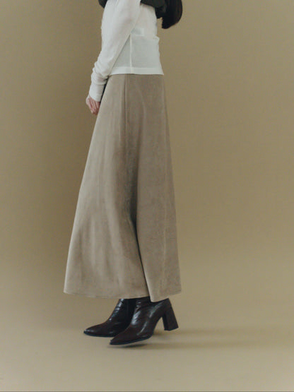 suede long skirt