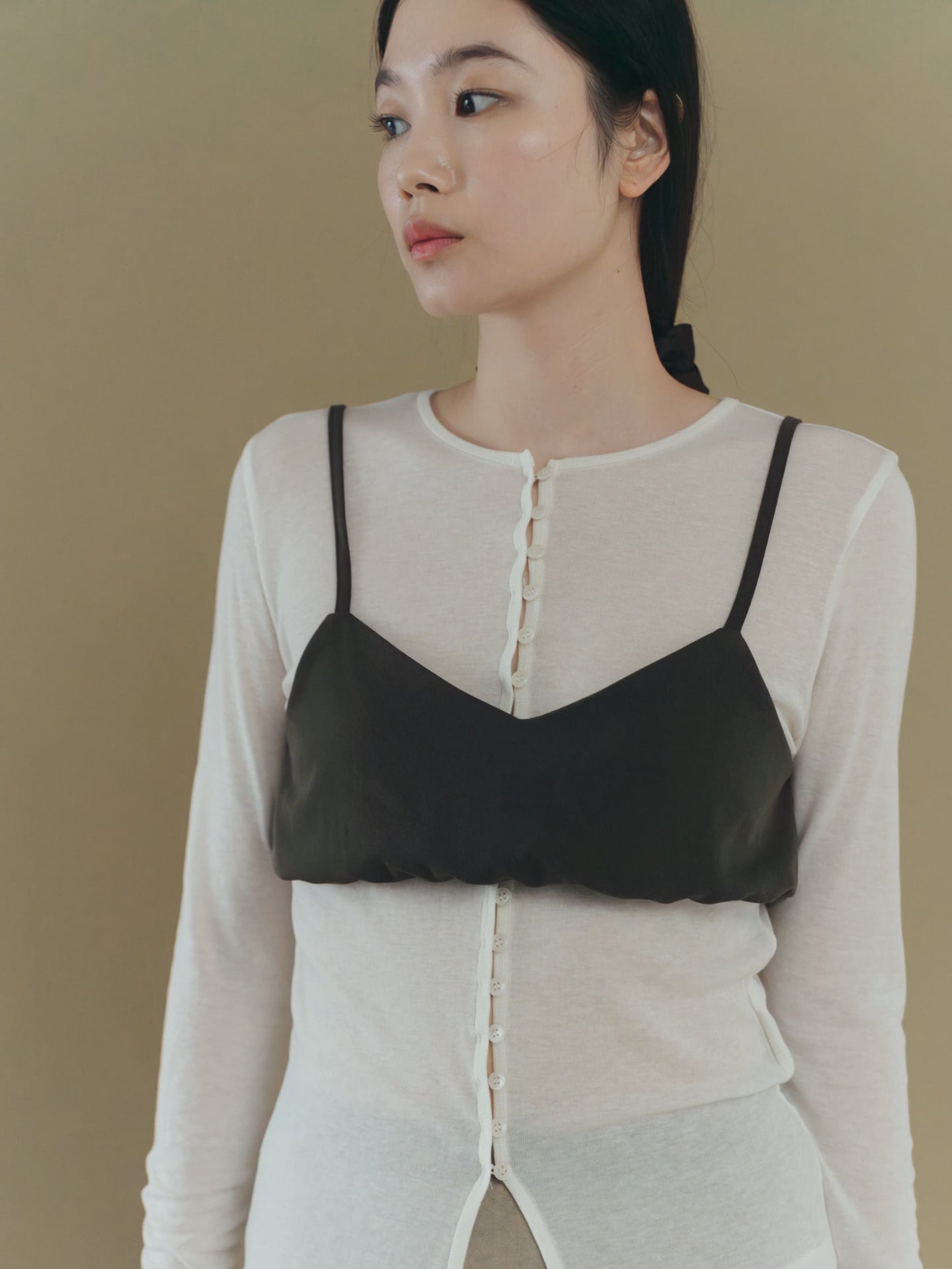 cream bustier