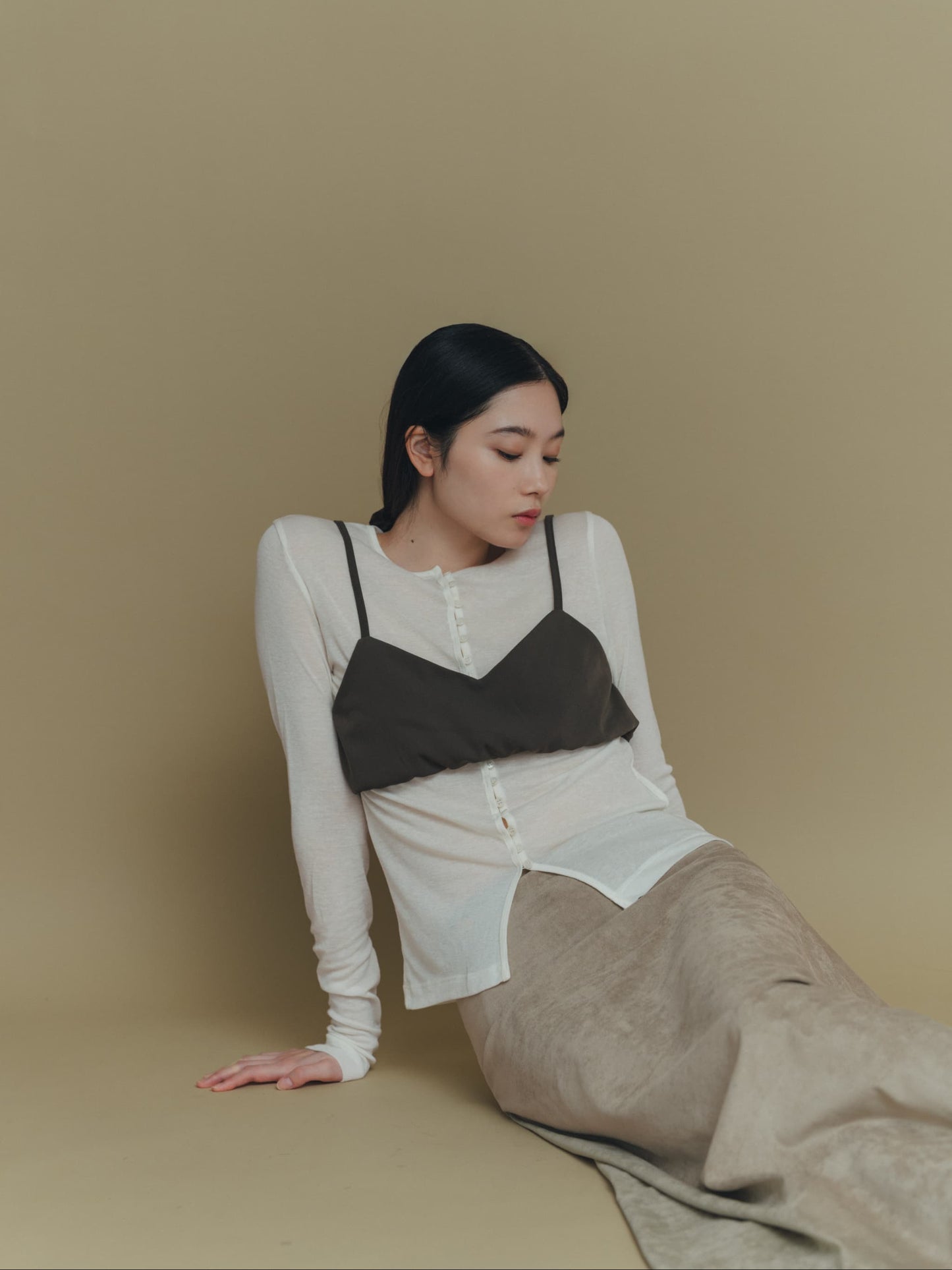 cream bustier