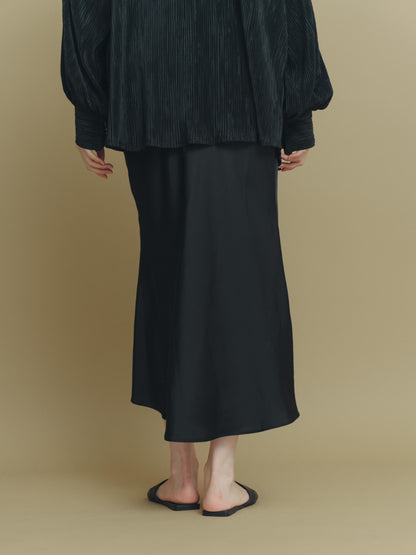 color satin skirt