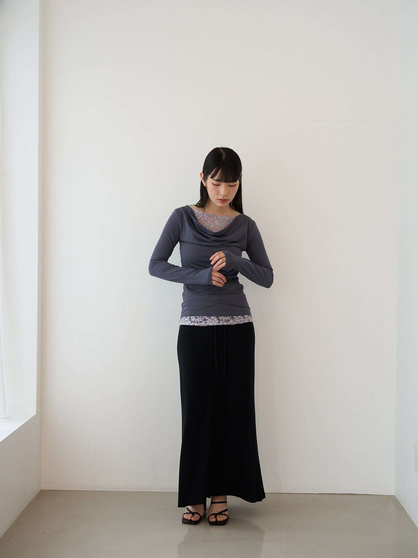 lace drape top