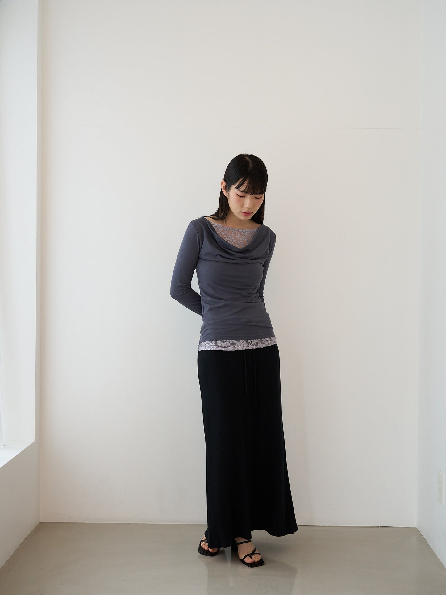 lace drape top