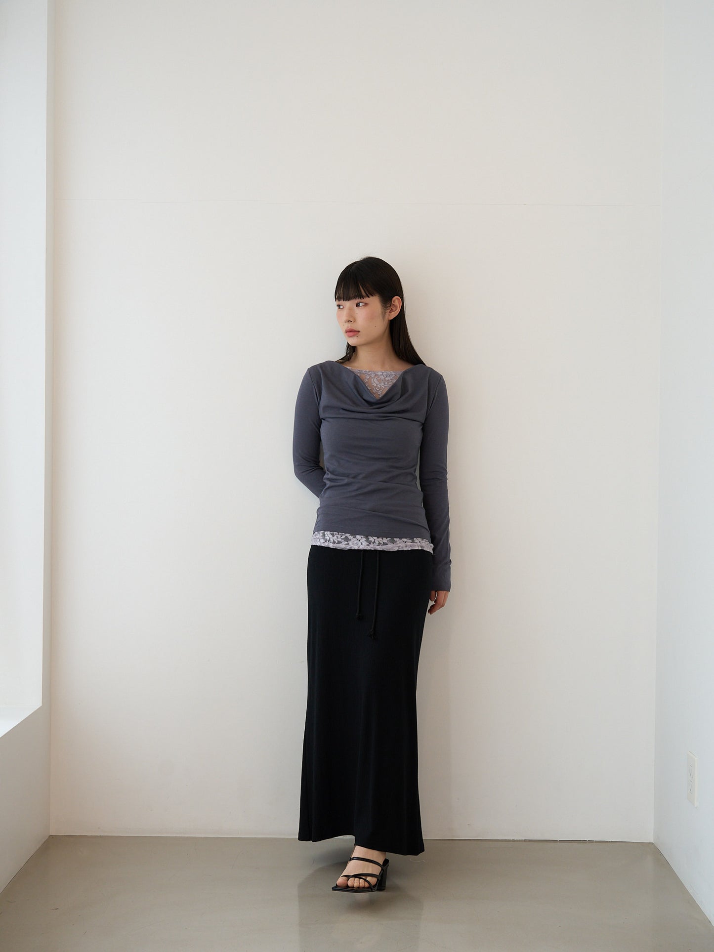 lace drape top