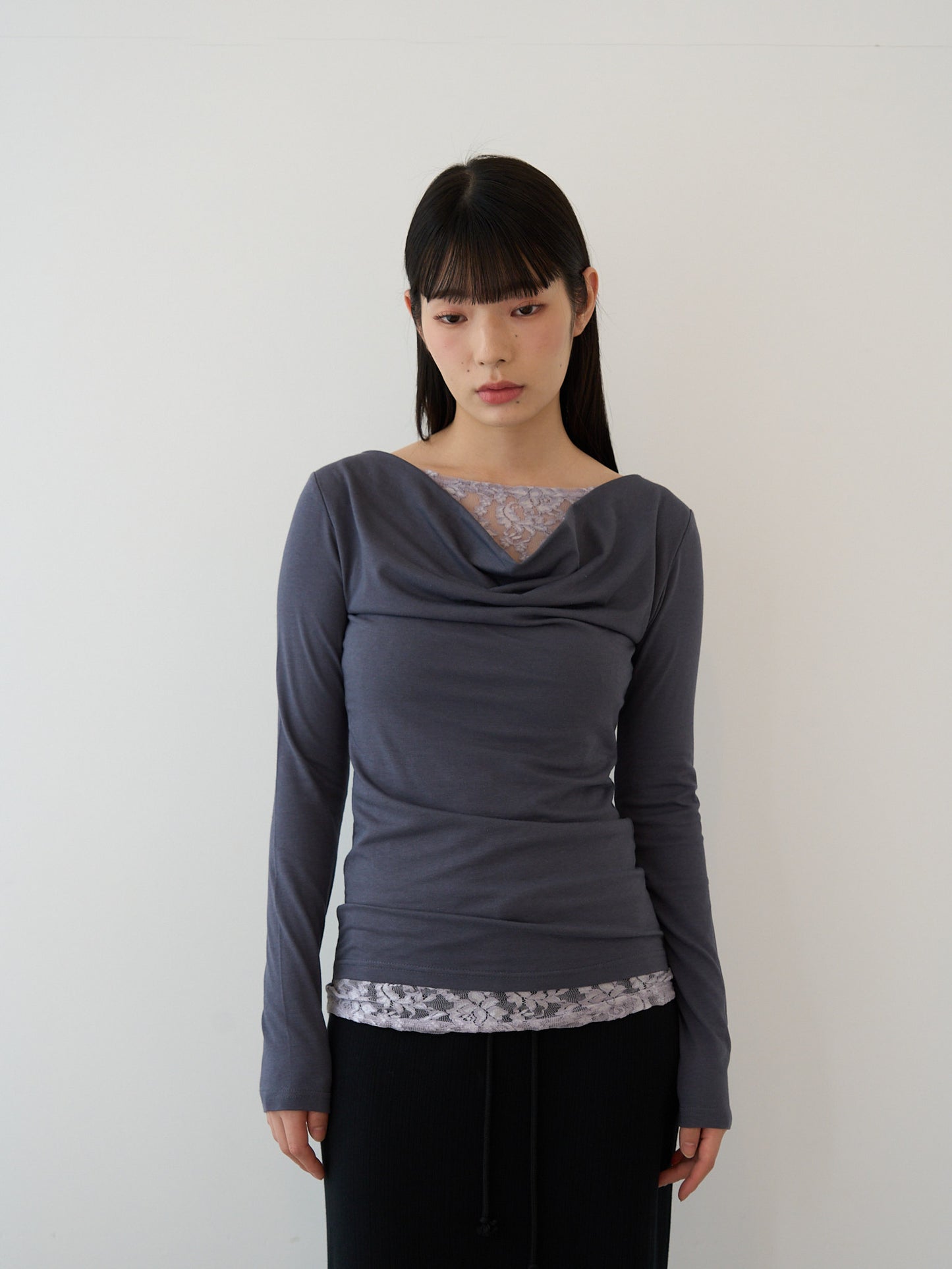 lace drape top