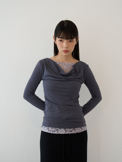 lace drape top