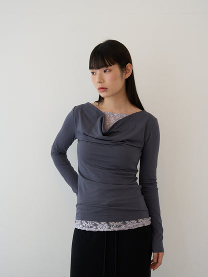 lace drape top