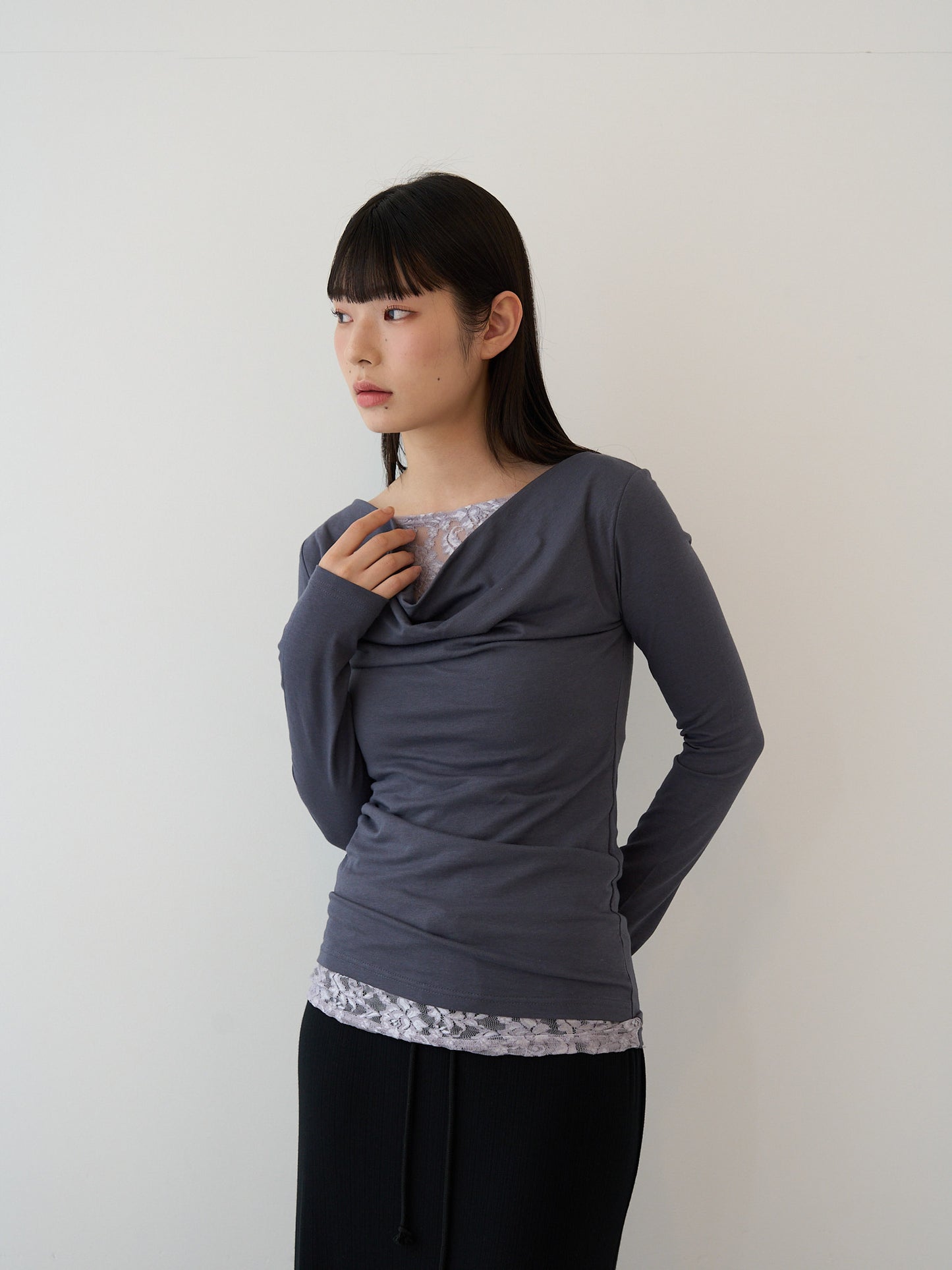 lace drape top