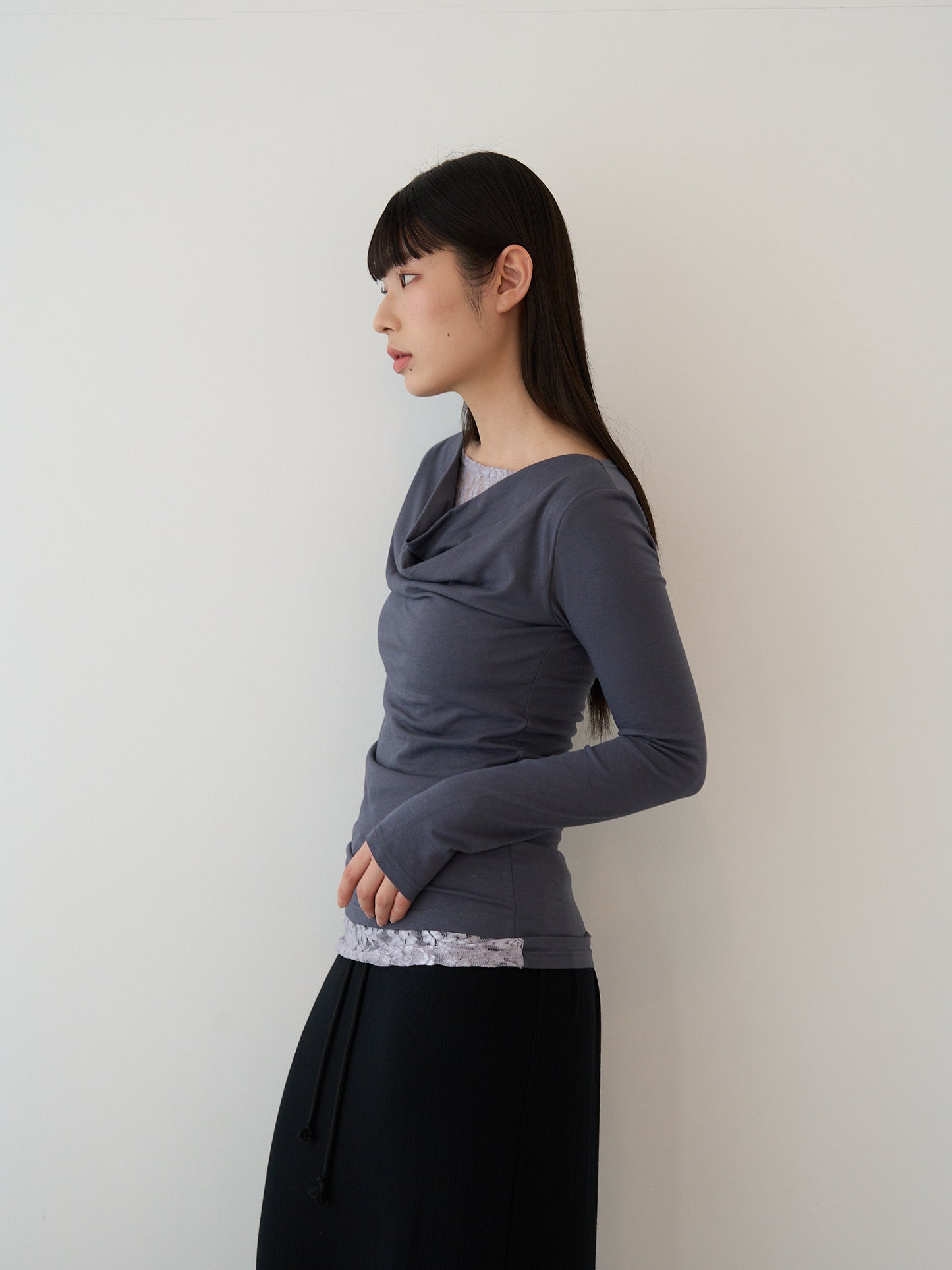 lace drape top